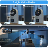 SmartGuard 10X Zoom: Dual Lens Auto-Tracking WiFi CCTV Camera for Color Night Vision: The Ultimate Home Baby Monitor & Video Surveillance Solution