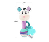 Sensory Delights for Toddlers: Soft Stuffed Animal Rattles with Crinkle, Squeak, and Grip Features – Perfect Travel Accessories and Gifts