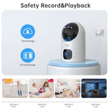 SmartGuard 10X Zoom: Dual Lens Auto-Tracking WiFi CCTV Camera for Color Night Vision: The Ultimate Home Baby Monitor & Video Surveillance Solution