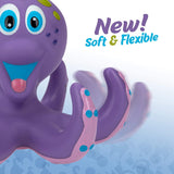 Nuby Floating Purple Octopus with 3 Hoopla Rings Interactive Bath Toy Kids Toddlers
