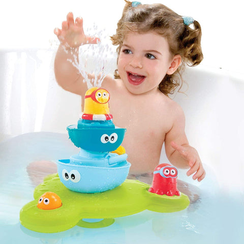 Bath Toy - Stack N' Spray Bathtub Fountain for Baby and Toddler - Magi –  Keter Bath Seats