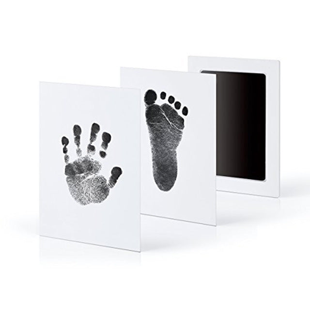 Non-Toxic Baby Hand And Foot Prints Hand And Footprint Pad Ink - Black  Footprints Handprints Ink Pad Safe Acid-Free No-Mess Inkpad for Baby Infant  New 