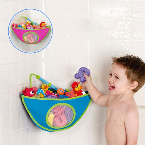 Bath Toy Storage, Corner Bath Toy Organizer for Tub, Bath Net for Tub Toys,  Kids Bath Toy Holder Bathtub Toy Storage Hammock, Mesh Shower Caddy Bin,  Bathroom Toy Storage Tub, Baby Bath